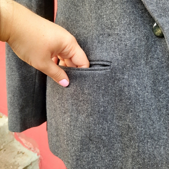 Pendleton Vintage 90's USA Wool Blazer Jacket Charcoal Gray - Picture 5 of 10